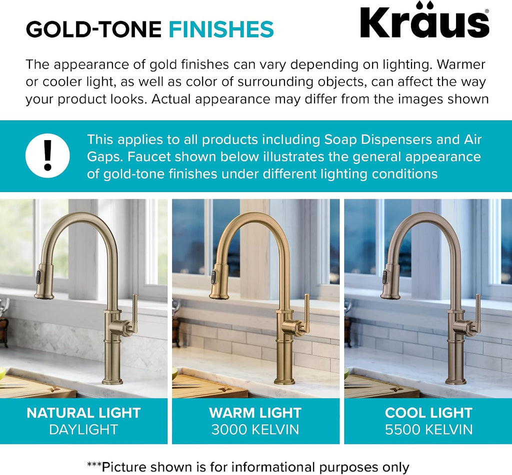 KRAUS Britt 2nd Gen Commercial Style Pull-Down Single Handle Kitchen Faucet in Spot Free Antique Champagne Bronze, KPF-1691SFACB