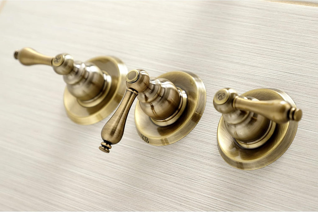 Kingston Brass KB233ALAB Magellan Tub and Shower Faucet, Antique Brass, 72 x 8 x 7.38
