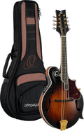 Ortega All Solid F-Style Acoustic-Electric Mandolin w/Pro gig bag, Antique Violin Oil (RMFE100AVO)