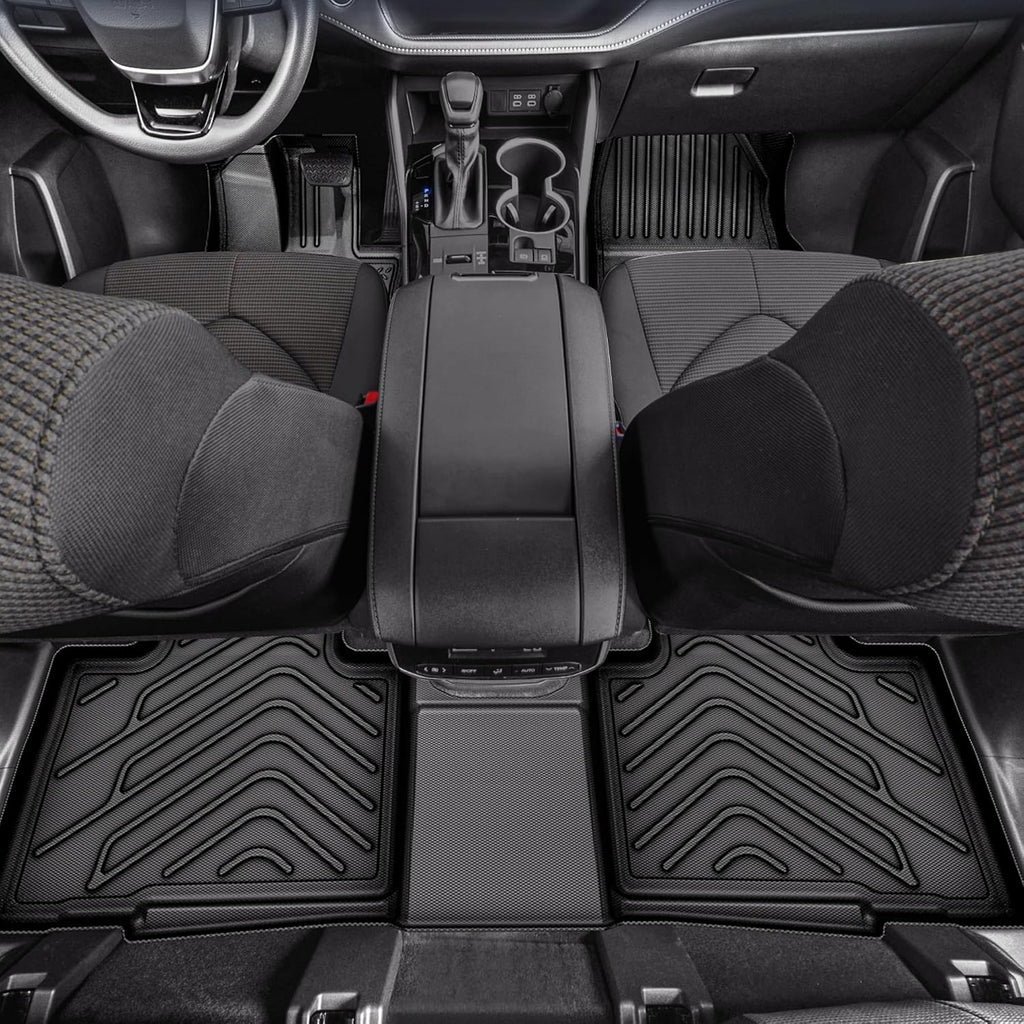 Floor Mats & Cargo Liner Fit for 2022-2026 Jeep Grand Cherokee (Include 4XE NOT for L or WK), Custom Fit TPE All Weather Floor Liners Cargo Mat, 1st 2nd Rows Mats Trunk Liner Full Set Accessories