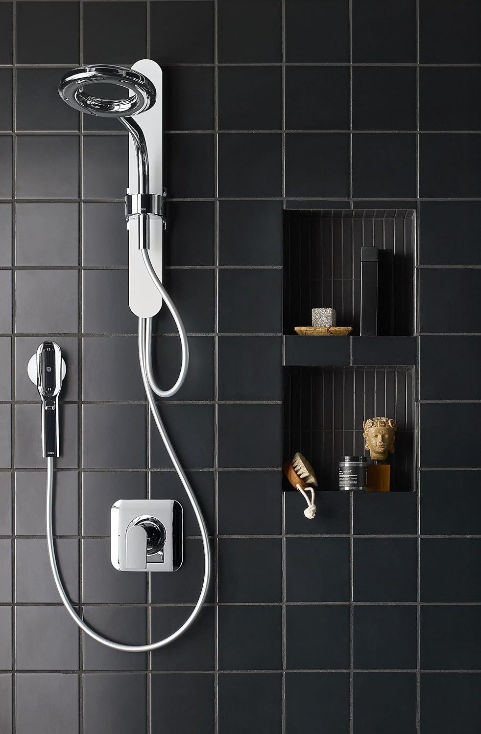 Moen N207C0CH Spa Shower including Rainshower, Handshower and Magnetic Dock, Chrome/White