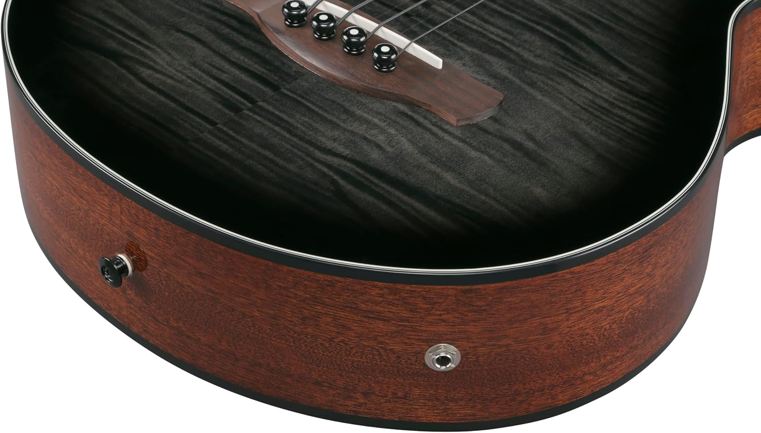 Ibanez AEGB25E Acoustic-electric Bass Guitar - Transparent Black Burst High Gloss