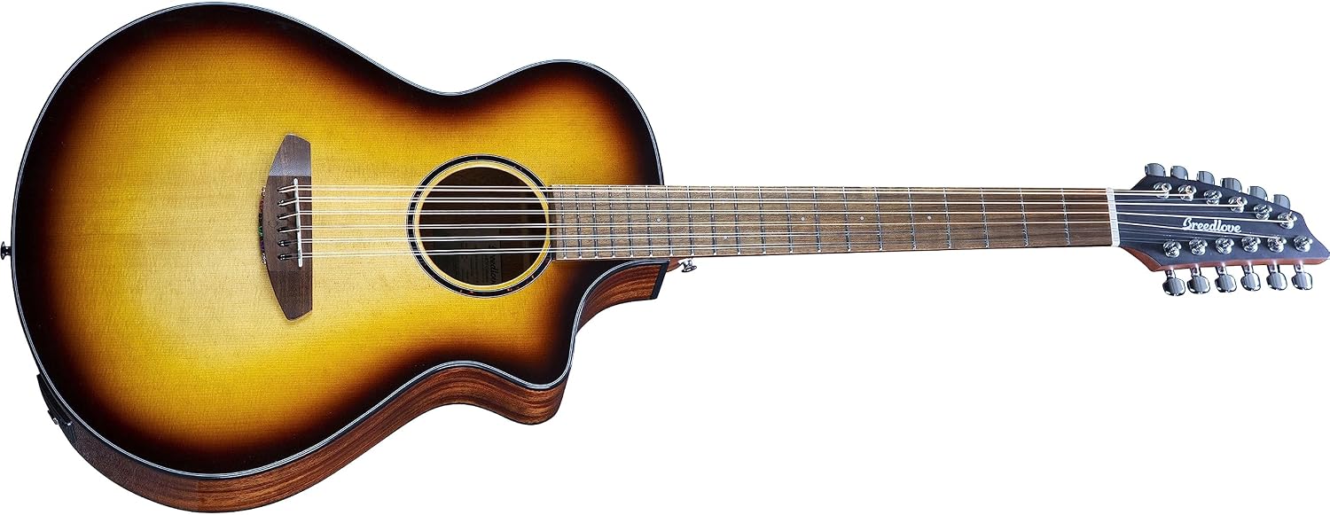Breedlove Discovery S Concert Edgeburst 12 String CE European-African mahogany Acoustic Guitar