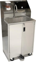 Pro Series Portable Handwashing Sink – All Stainless Steel, Indoor Outdoor, 5 Gallon (19L) Water Tanks, Wheels, Soap and Towel Dispensers, Gooseneck Faucet