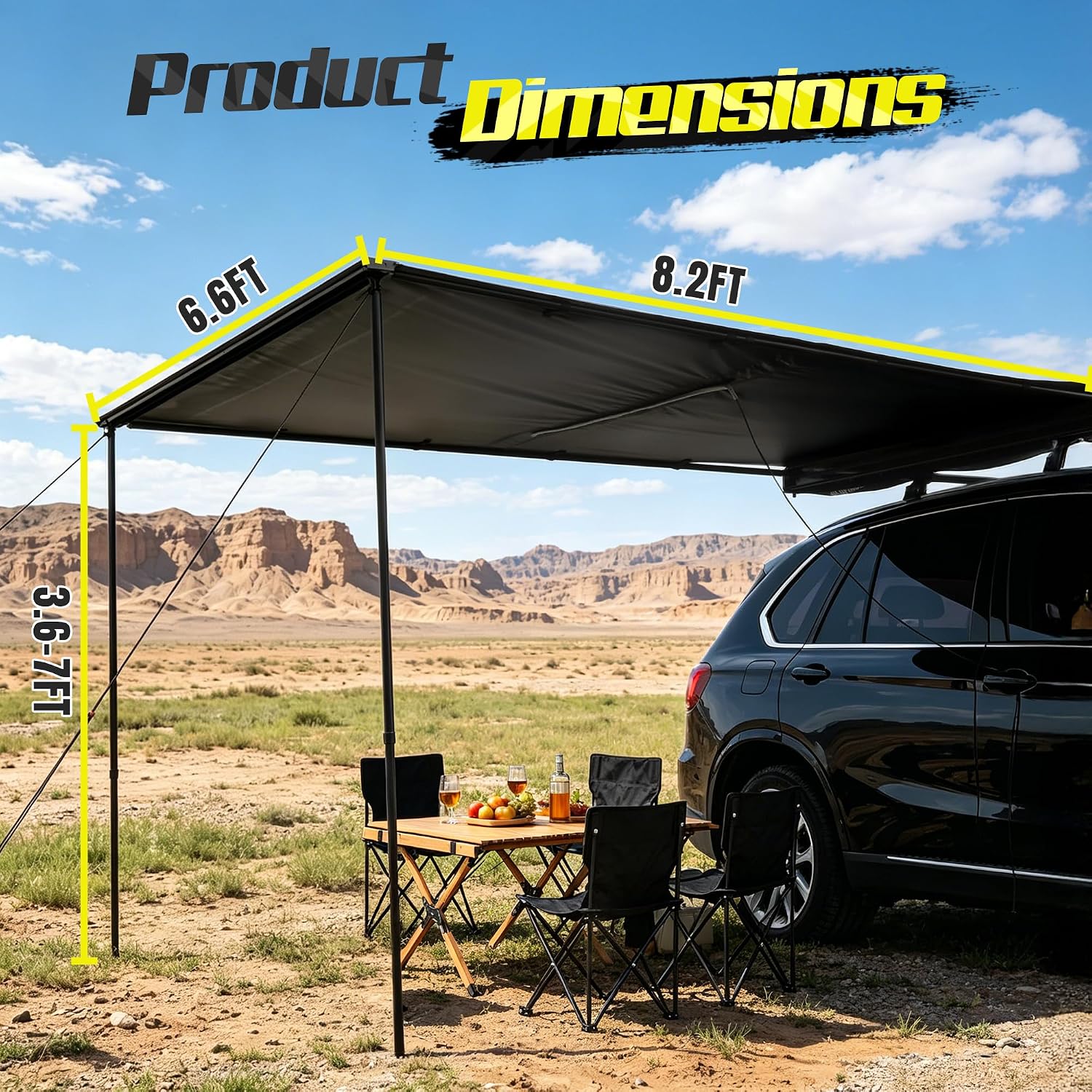 WildFinder Rooftop Tent Hard Shell Roof Top Tent Hardshell Suitable for Jeep SUV Truck Van,Camping Car Roof for 2-3 Person
