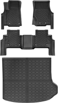 Floor Mats & Cargo Liner Fit for 2022-2026 Jeep Grand Cherokee (Include 4XE NOT for L or WK), Custom Fit TPE All Weather Floor Liners Cargo Mat, 1st 2nd Rows Mats Trunk Liner Full Set Accessories