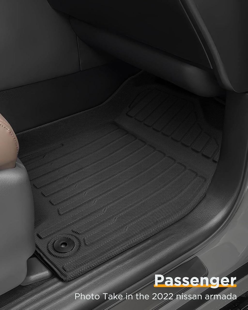 for Nissan Armada/Infiniti QX80 2019-2024 (7 Seats) Floor Mats Carpet Liner All Weather Protector TPE Anti-Slip Tech Mats for Nissan Armada/Infiniti QX80 2019 2020 2021 2022 2023 2024 Accessories