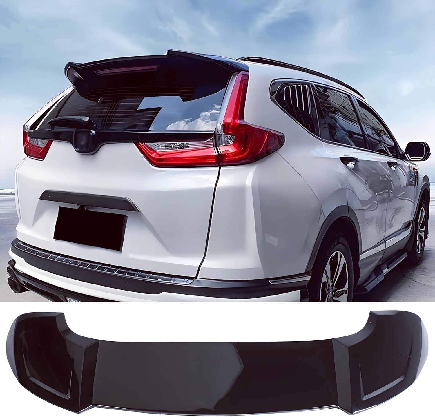 MUTUSAISI Rear Spoiler Roof Wing Fit for Honda CRV/CR-V 2017-2022 EX/EX-L/LX/Touring Top Wing Lip Exterior Accessories (Gloss Black)