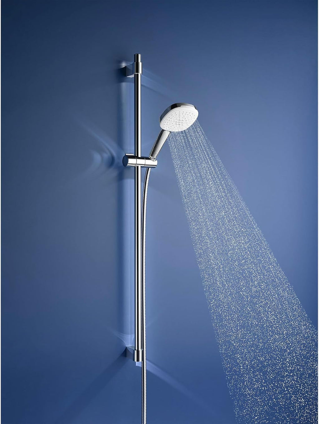 GROHE 26783002 Tempesta 24-Inch Shower Rail Set, 2-Spray, Square, 1.5 GPM, StarLight Chrome