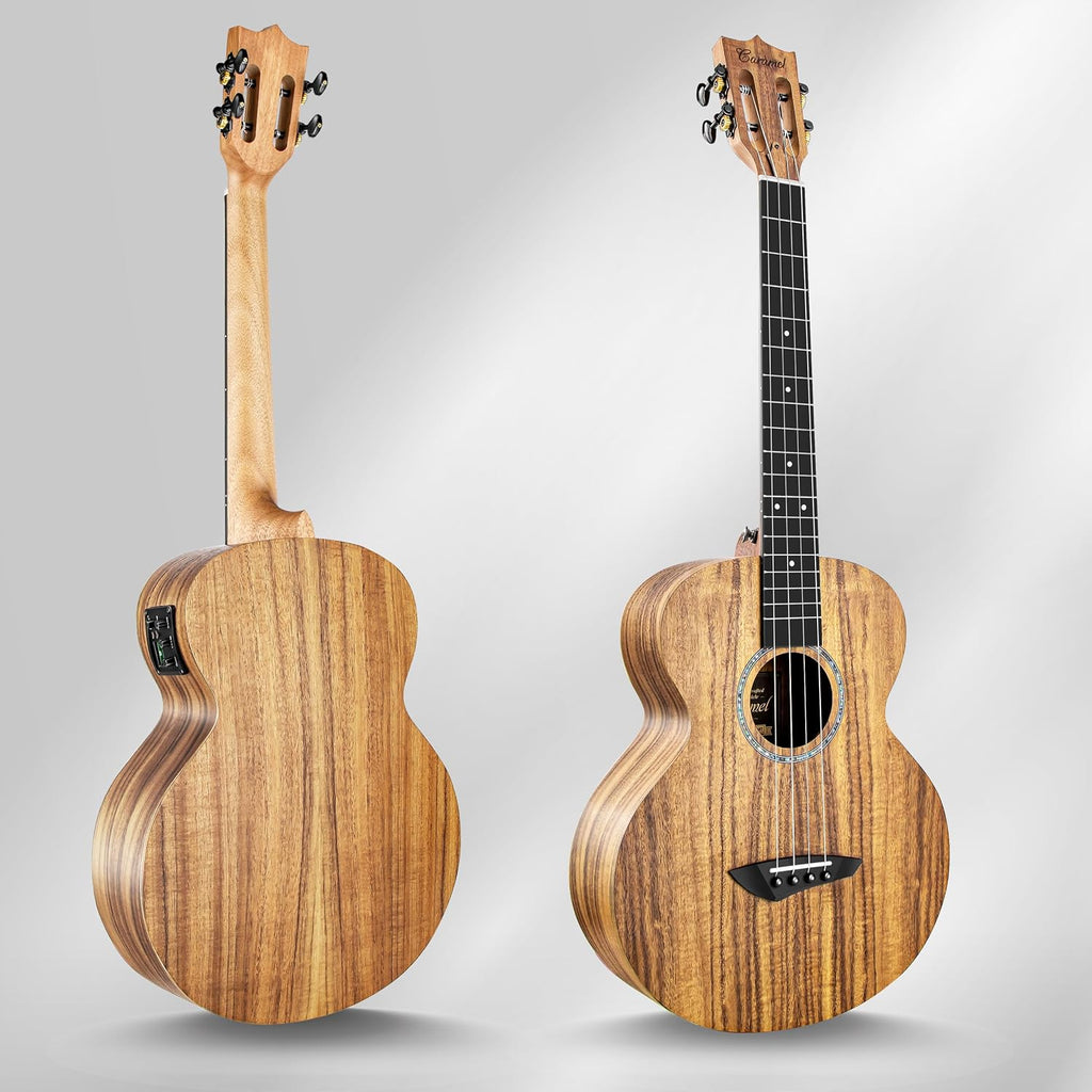 Left Handed - Caramel BLM27 Acacia Baritone Acoustic & Electric Ukulele
