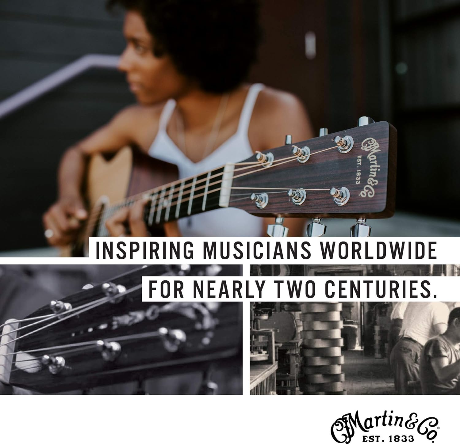 Martin Guitar 000-15M with Gig Bag, Acoustic Guitar for the Working Musician, Mahogany Construction, Satin Finish, 000-14 Fret, and Low Oval Neck Shape
