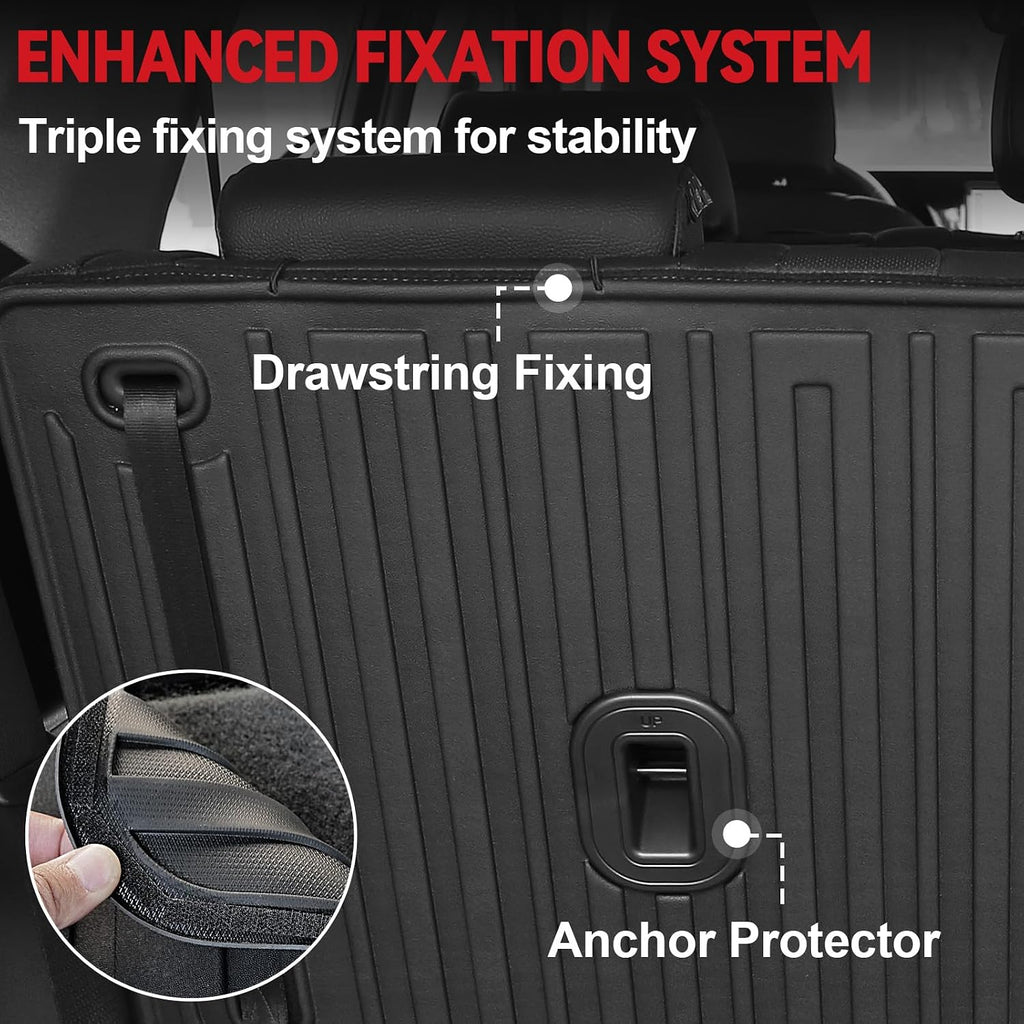 GALVAGNIATE Floor Mats for Hyundai Palisade 2020-2025, All Weather Floor Mats Trunk Cargo Liner with Backrest Protectors Accessories, Full Coverage Set (Fit 7/8 Seats)