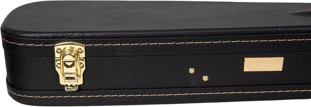 Crossrock 13' Archtop Guitar Case for Gretsch Jet/Penguin/Chris Rocha | Wooden Hardshell, Lock, Storage, Left & Right-Hand Compatible – Black (CRW620JA13BK)