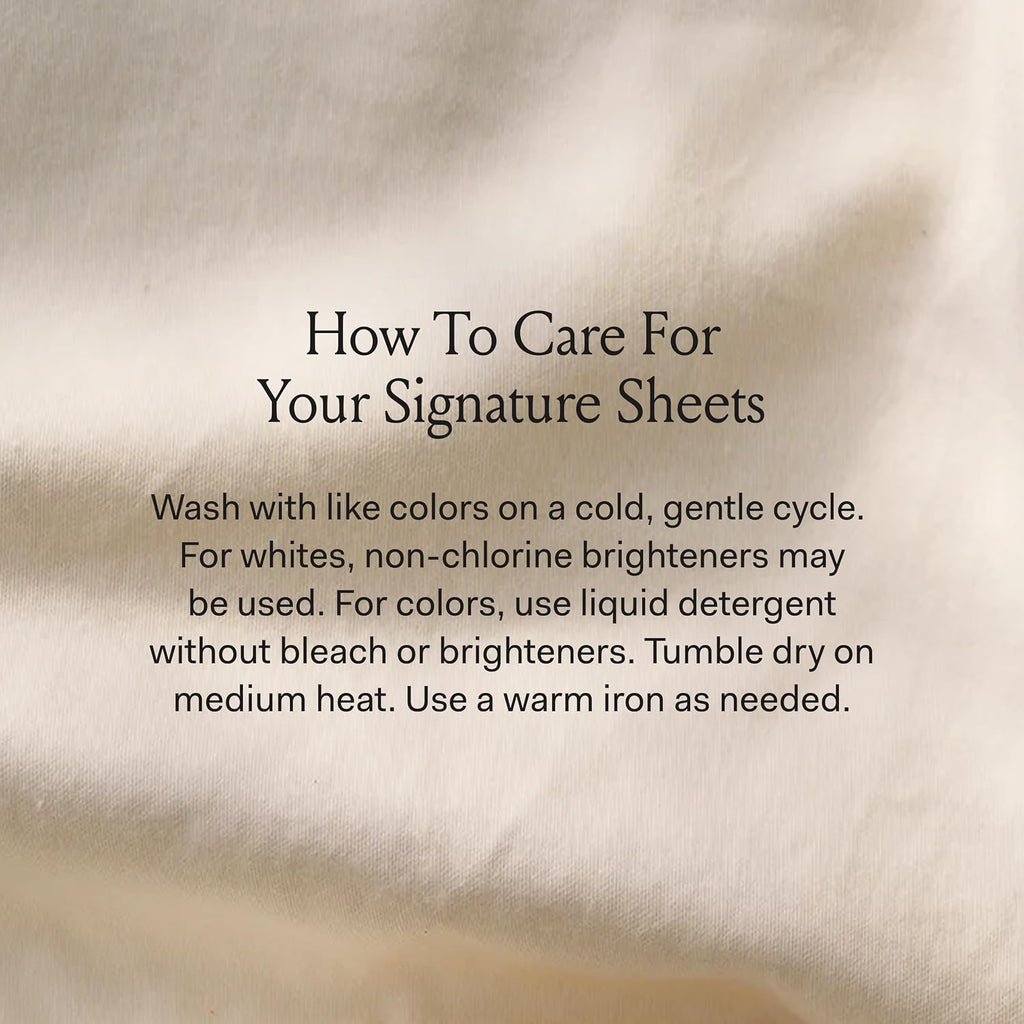 BOLL & BRANCH Signature Hemmed Sheet Set - Split King, Cream - Luxury 100% Organic Cotton - Includes 1 Flat, 2 Fitted, 2 Pillowcases - Buttery Soft