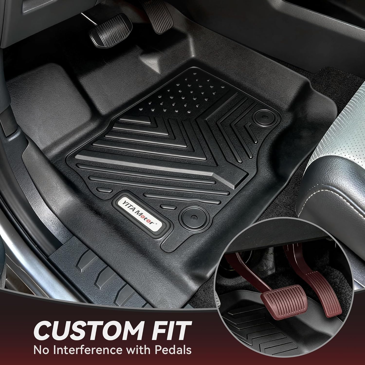 YITAMOTOR Floor Mats & Cargo Liner Fit for Honda CR-V 2026-2023, All Weather TPE Custom Fit for CRV (Gasoline & Hybrid & e:FCEV) Floor Liners with Cargo Mat (Upper Position) Full Set, Black