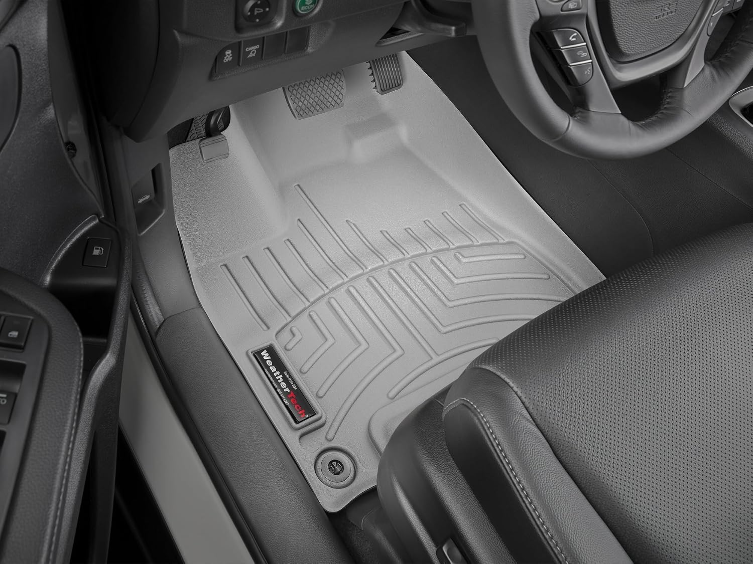 WeatherTech Custom Fit FloorLiners for Honda Ridgeline - 1st Row (469711), Grey