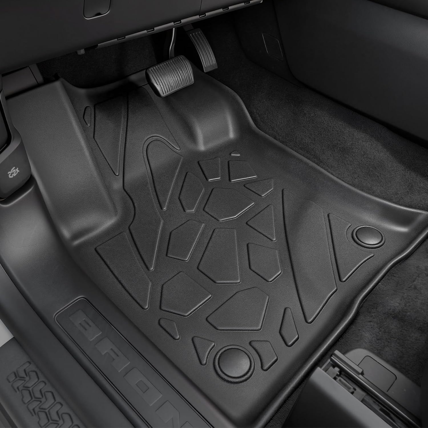 Floor Mats for Ford Bronco Sport 2021-2026, All Weather Floor Mats Trunk Cargo Liner with Backrest Protectors and Door Sill Guards Accessories, Full Coverage Set (Fit Compact Spare Tire)