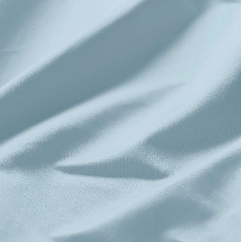 Superior Egyptian Cotton 4 Piece Sheet Set, 650 Thread Count, Eco-Friendly, Sustainable Sheets, Ultra-Soft Basics, Solid, Deep Pocket Fitted Sheet, Flat Sheet, Pillowcases, California King, Baby Blue