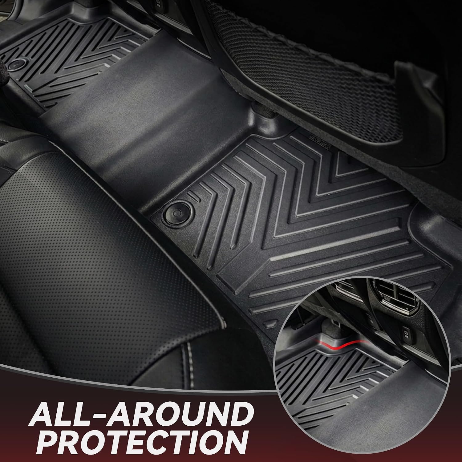 YITAMOTOR Floor Mats & Cargo Mats for Jeep Grand Cherokee 2022-2026 (Include 4xe NOT for L or WK), All Weather Custom Fit TPE Rubber Mat, Rugged Cherokee Accessories, Anti-Slip Floor Liners Set, Black