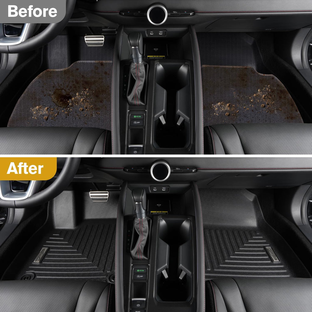 Floor Mats & Cargo Liner for 2025 2026 Cadillac Optiq,1st 2nd Row with Trunk Mat,TPE All Weather Protection Slush Floor Liner Black