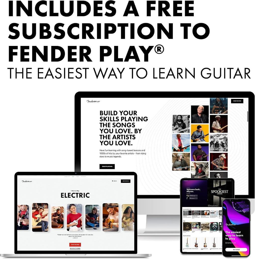 Fender California Debut Redondo Series Acoustic Guitar Pack, Beginner Guitar, 2-Year Warranty, Includes Gig Bag, Stand, and More, Natural
