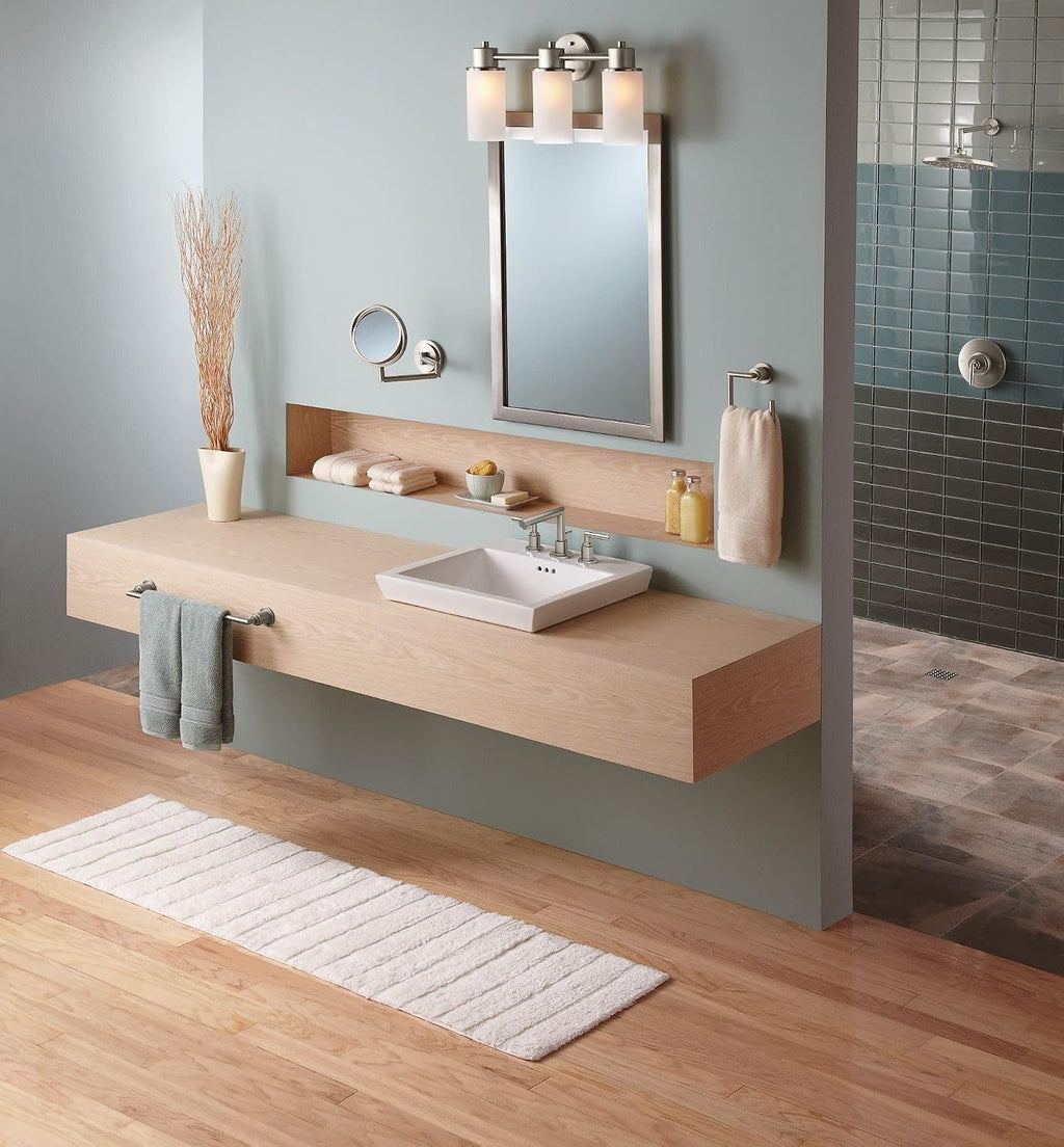 Moen TS43002BN Arris Two-Handle Modern 8 in. Widespread Bathroom Faucet Trim Kit, Valve Required, Brushed Nickel
