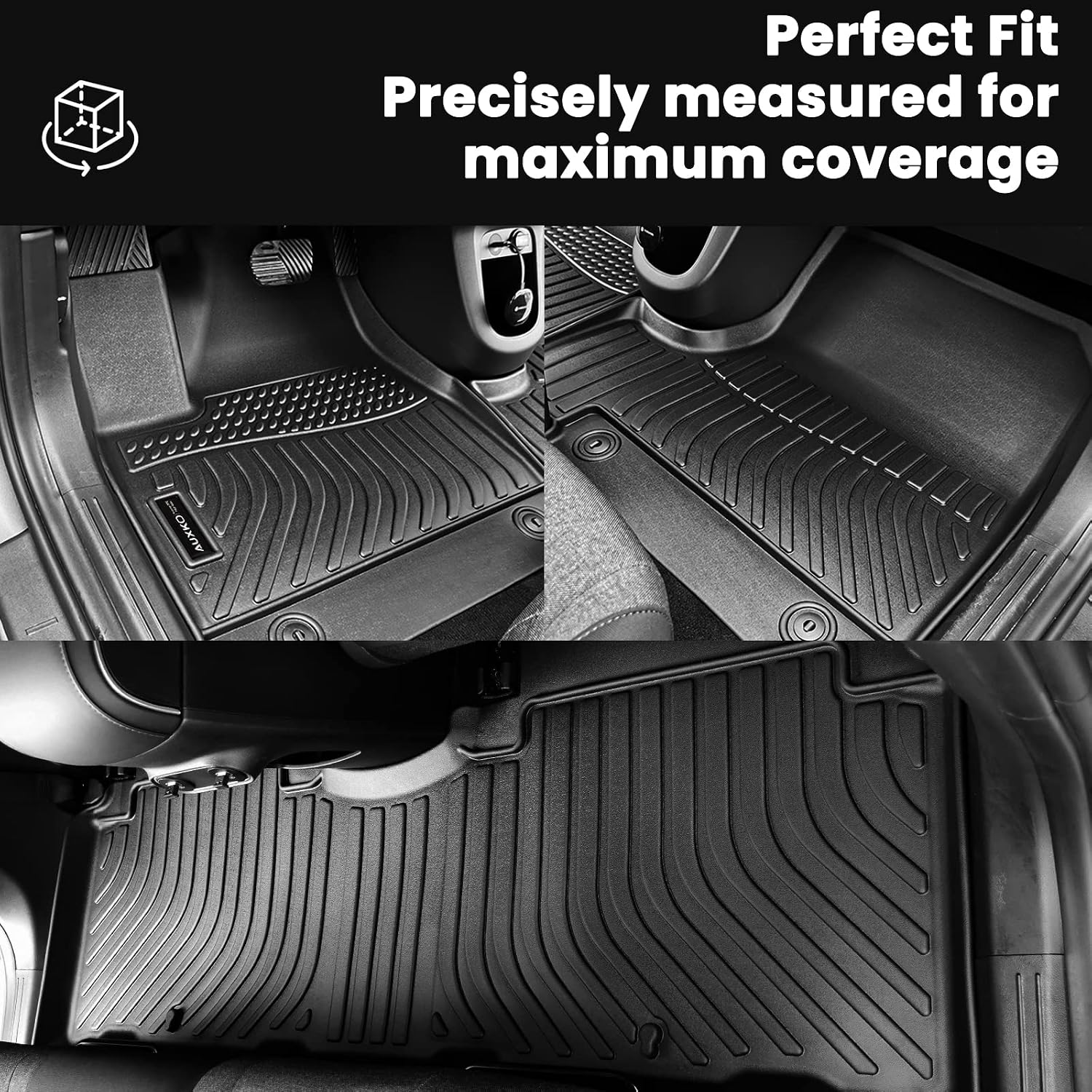 Auxko All Weather Floor Mats Cargo Mat Back Seat Mat Fit for Nissan Pathfinder 7&8 Seat 2026 2025-2022 TPE Floor Liner Trunk Mat Pathfinder Accessories All Season Odorless Anti-Slip Black