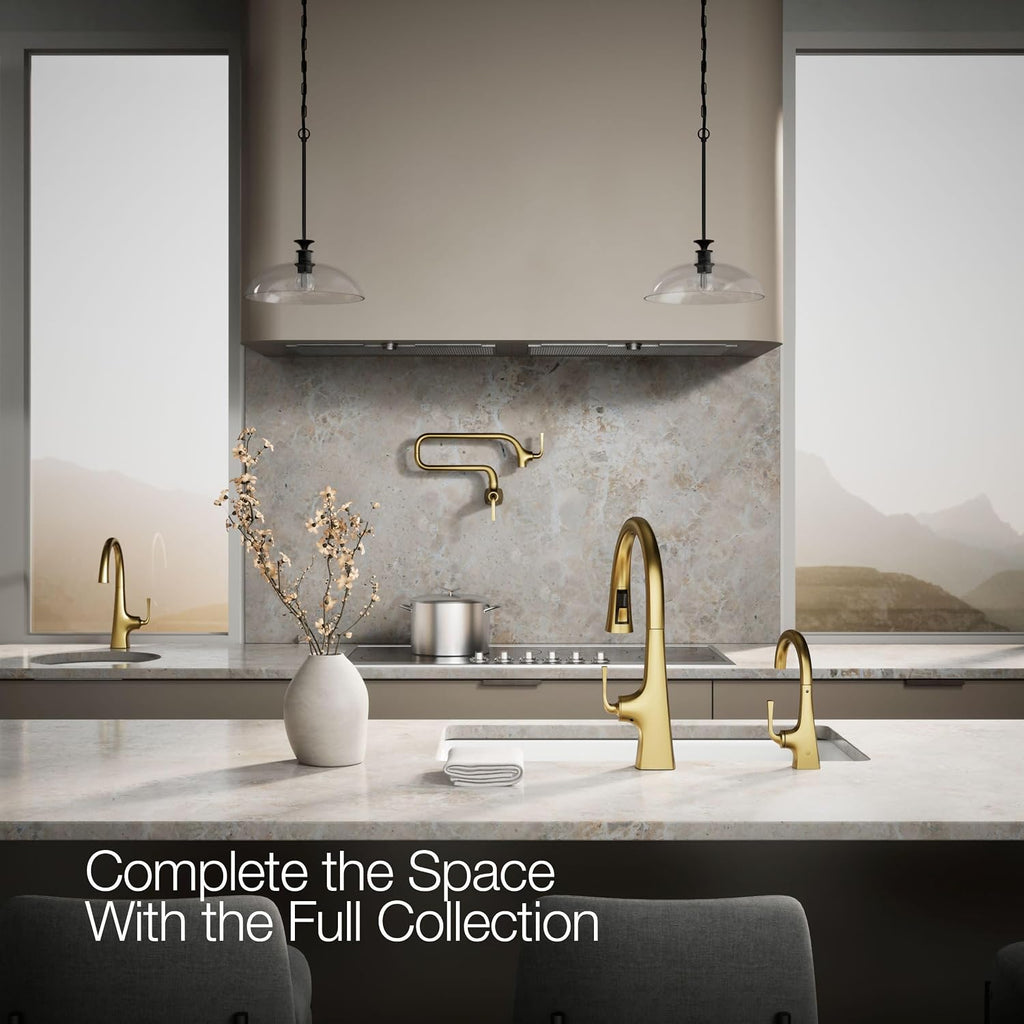 Kohler K-24134-2MB Graze Beverage Faucet, Vibrant Brushed Moderne Brass
