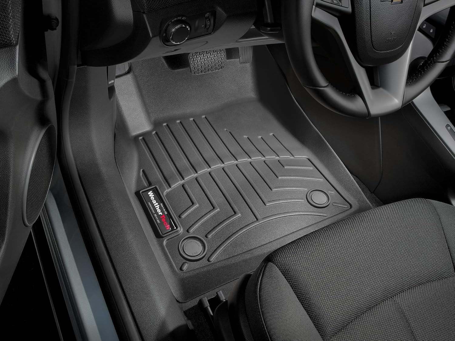 WeatherTech Custom Fit FloorLiners for Chevrolet Cruze - 1st Row (445231), Black