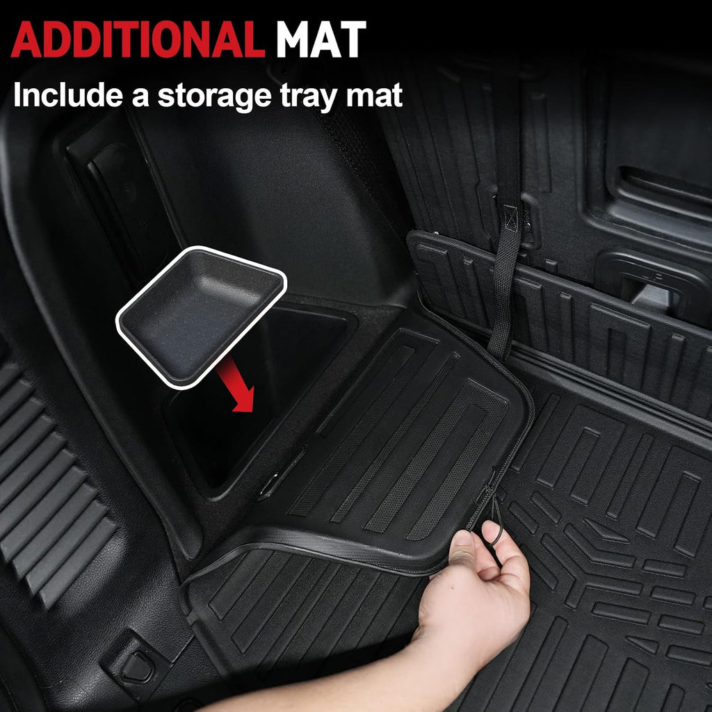 Floor Mats for 2016-2025 2026 Dodge Durango 7-seat, All Weather TPE Cargo Liner Cargo Mat and 3rd Row Backrest Mats for Durango Accessories