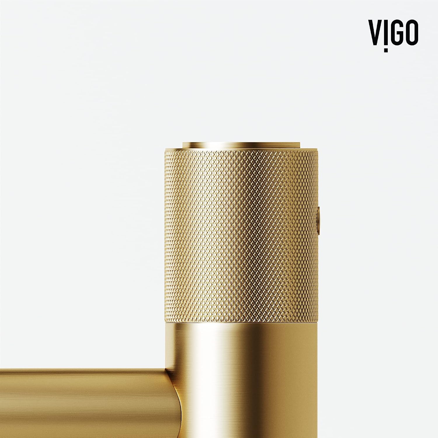 VIGO Apollo Single-Handle Single-Hole Mount Bathroom Sink Faucet, 8-Inch, Matte Brushed Gold, Modern Design, Solid Brass, 1.2 GPM WaterSense & Ceramic Disc Valve, Corrosion-Resistant