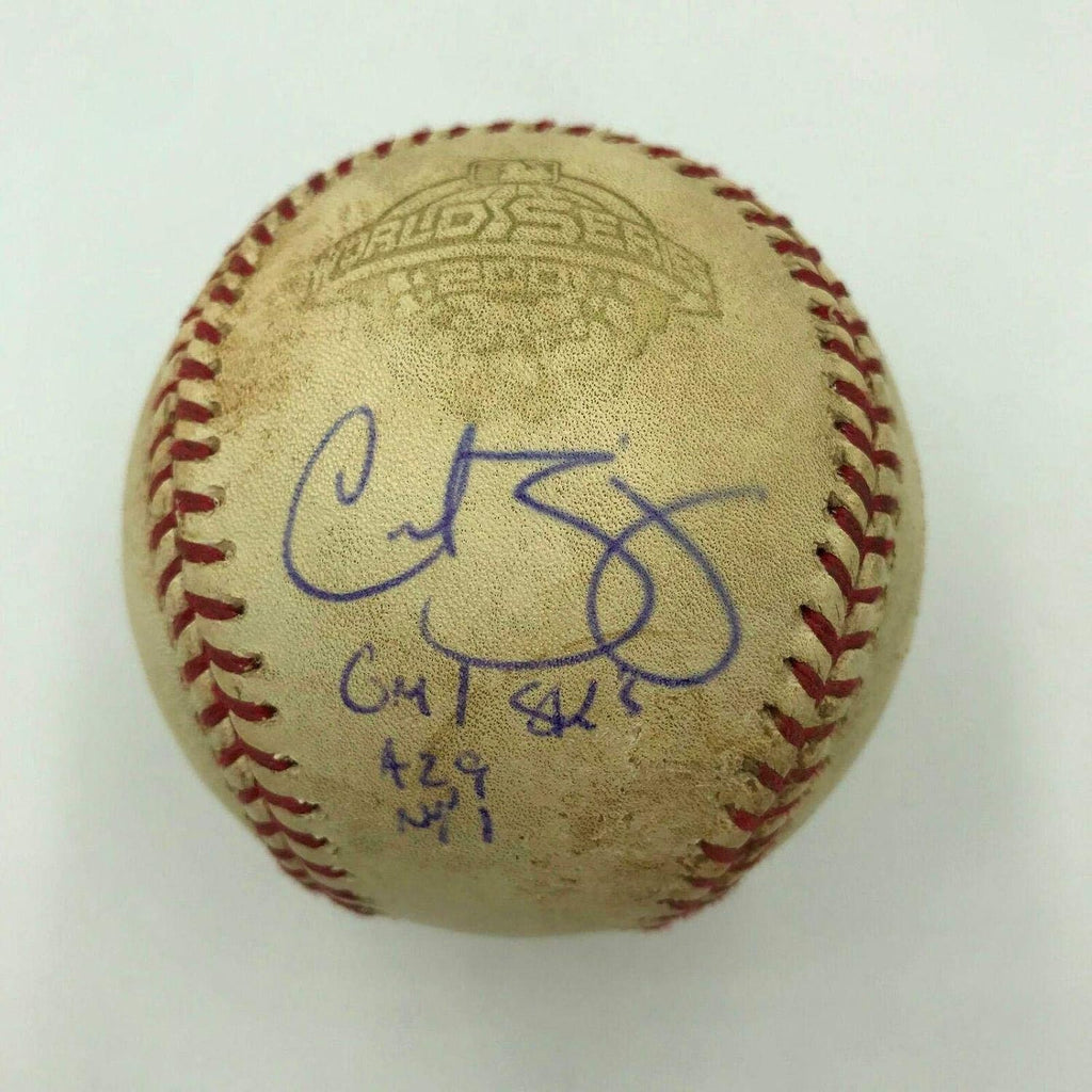 2001 World Series Game 1 Game Used Baseball Signed By Curt Schilling Steiner COA - MLB Autographed Game Used Baseballs