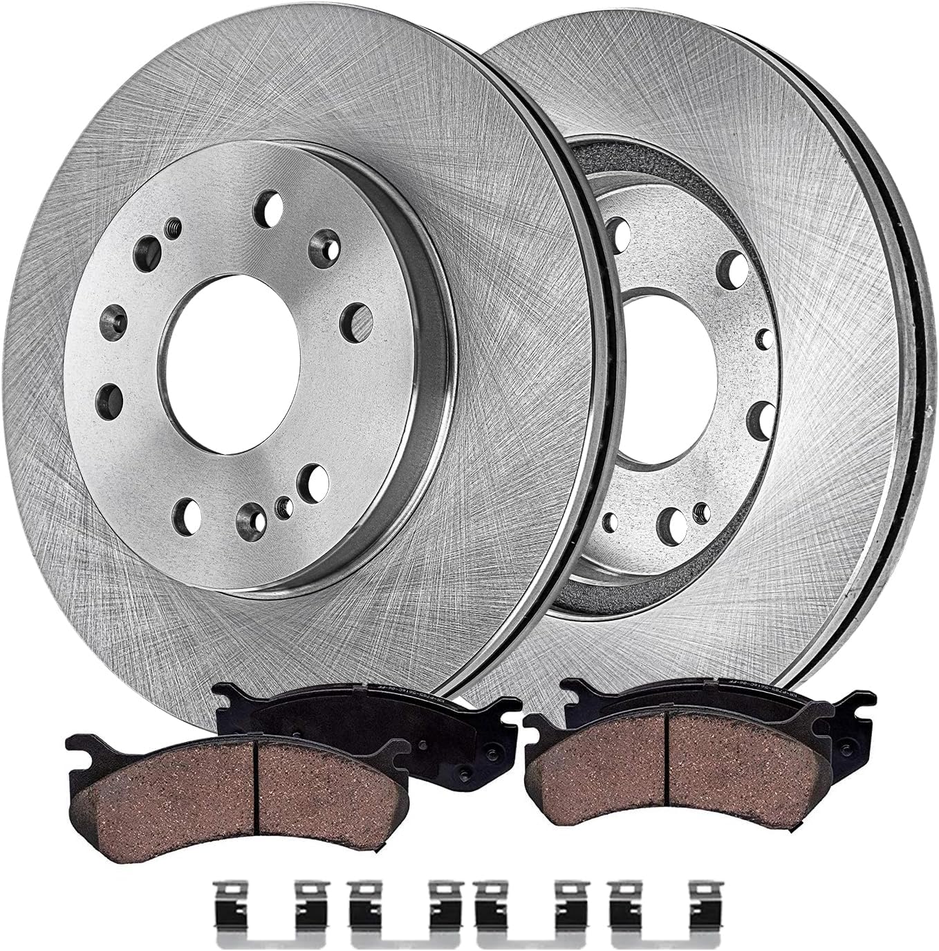 Detroit Axle - Front Brake Kit for Chevy GMC Silverado Suburban Sierra Yukon XL 1500 Avalanche Tahoe Cadillac Escalade ESV EXT [6-Lug] 12.99' inch Disc Brake Rotors Ceramic Brakes Pads Replacement
