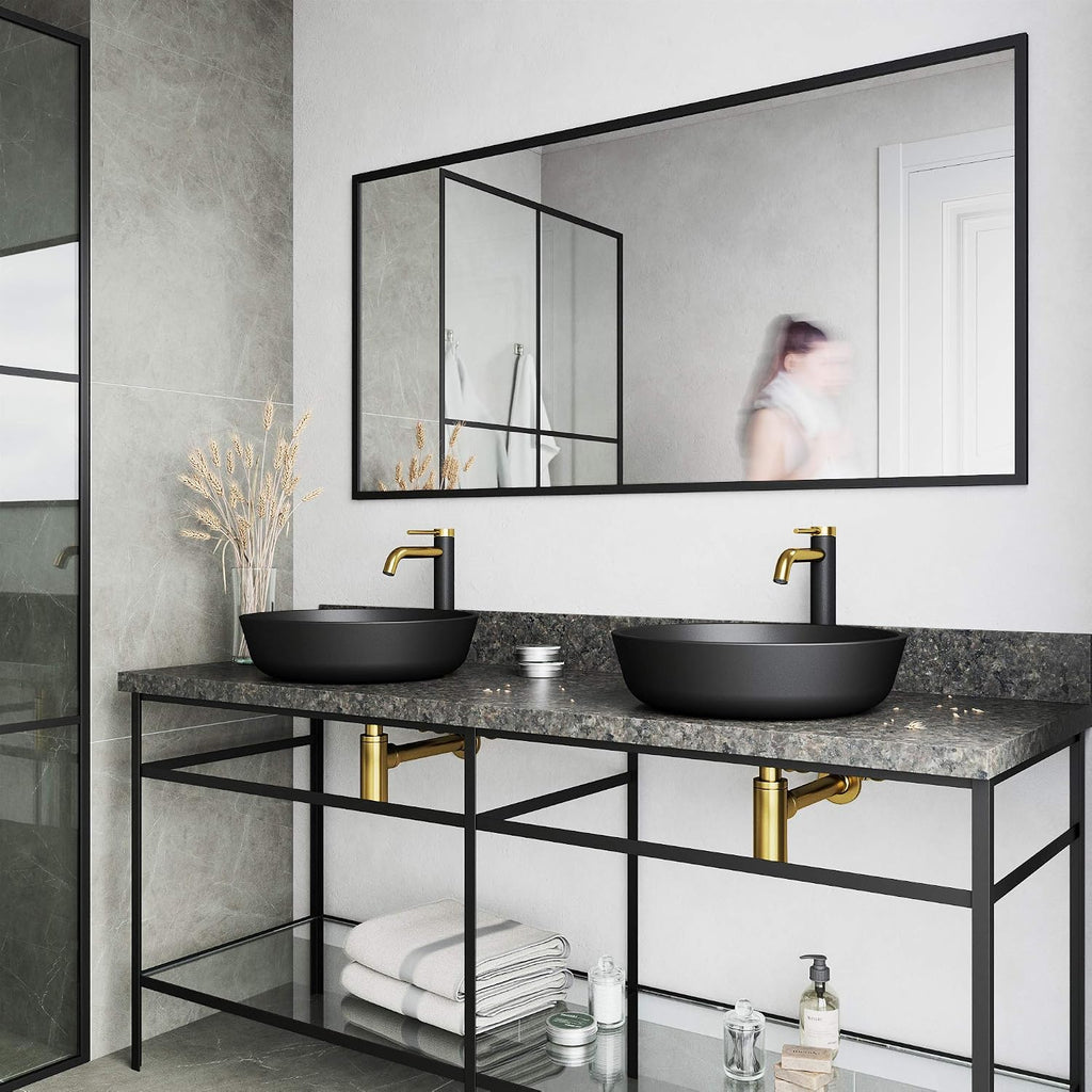 VIGO Lexington Single-Handle Single-Hole Mount Vessel Bathroom Sink Faucet, 10-Inch, Matte Brushed Gold, Modern Design, Solid Brass, 1.2 GPM WaterSense & Ceramic Disc Valve, Corrosion-Resistant