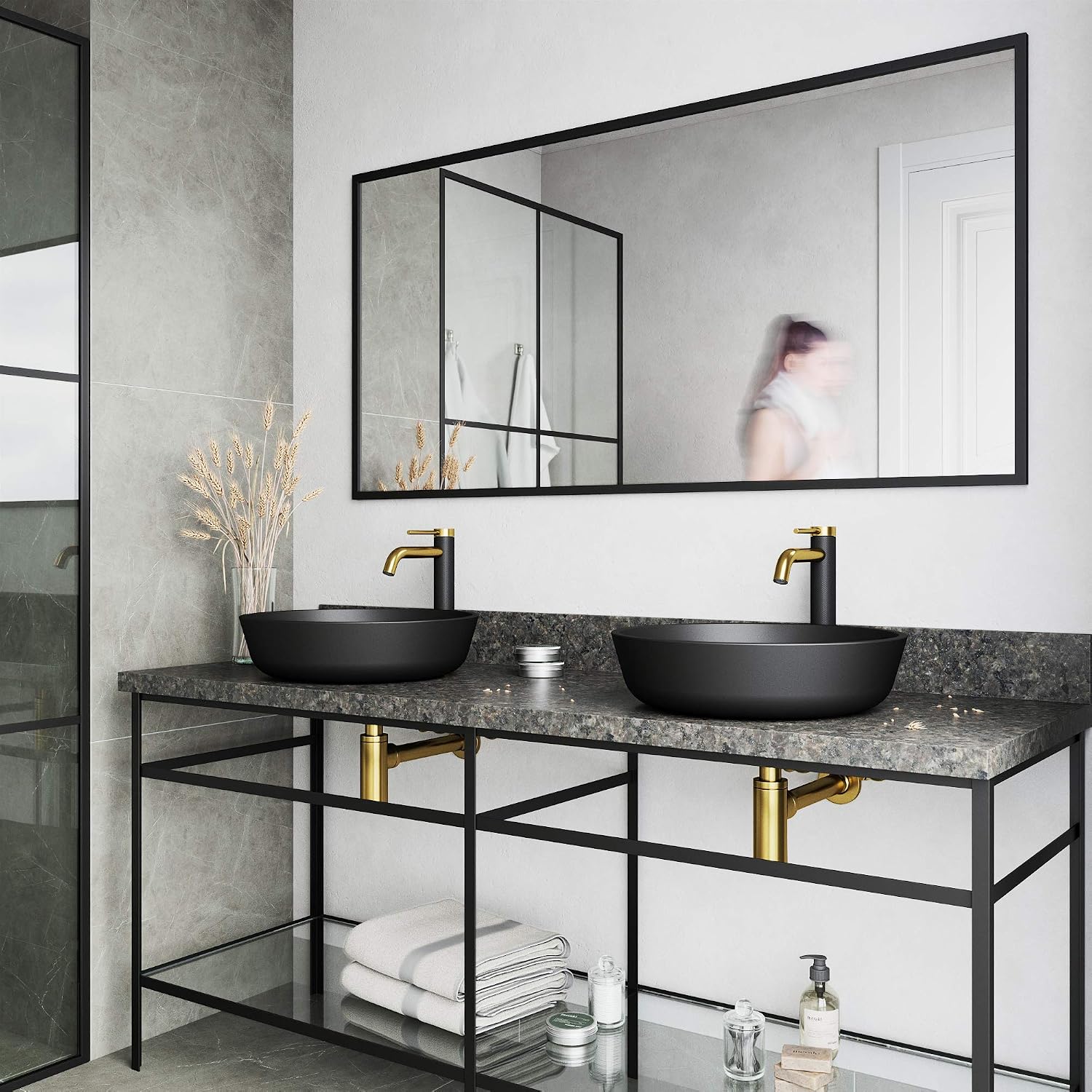 VIGO Lexington Single-Handle Single-Hole Mount Vessel Bathroom Sink Faucet, 10-Inch, Matte Brushed Gold, Modern Design, Solid Brass, 1.2 GPM WaterSense & Ceramic Disc Valve, Corrosion-Resistant