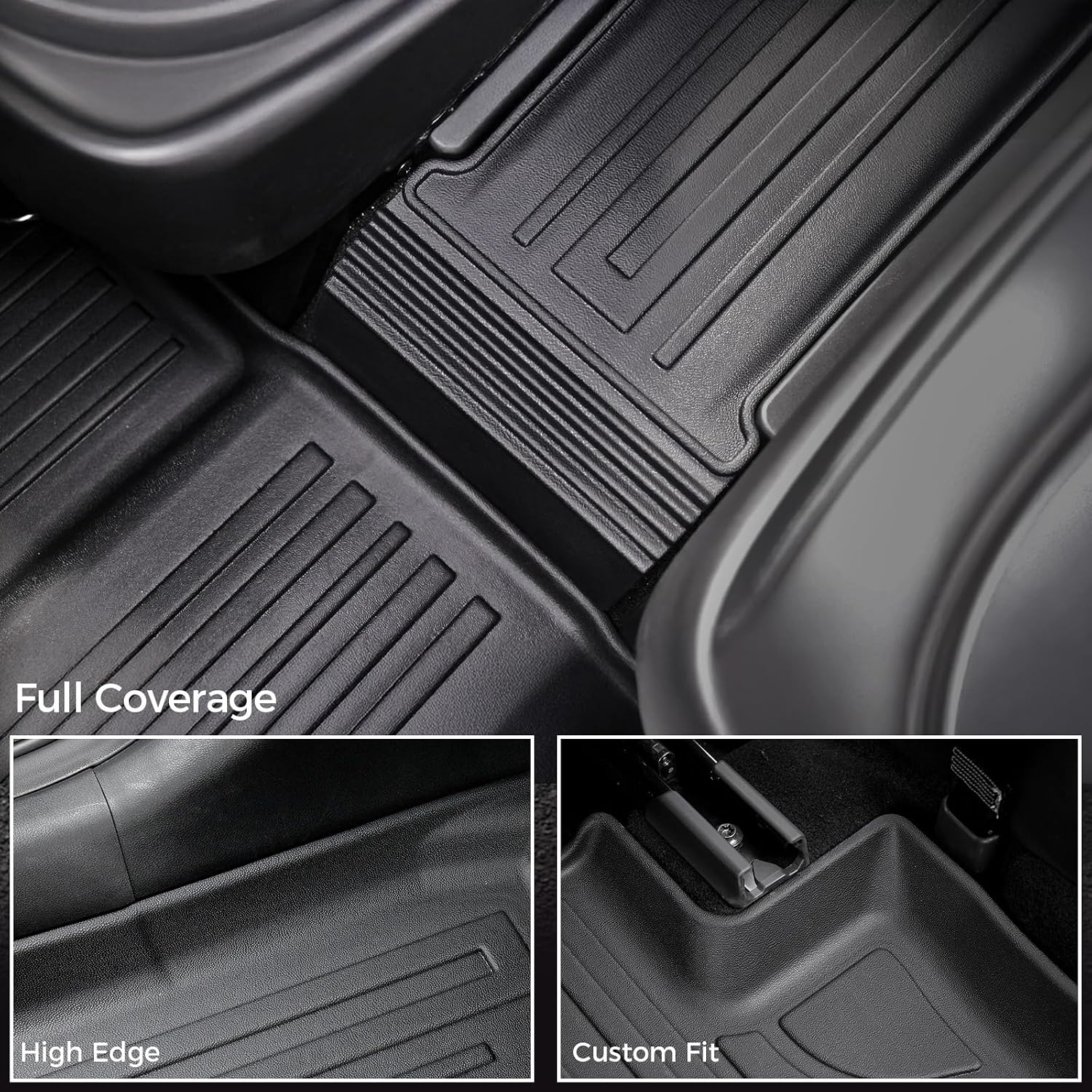 Floor Mats for Hyundai Palisade Gasoline 2026, All Weather Floor Mats Trunk Cargo Liner with Backrest Protectors Accessories, Full Coverage Set (Fit 7/8 Seats)