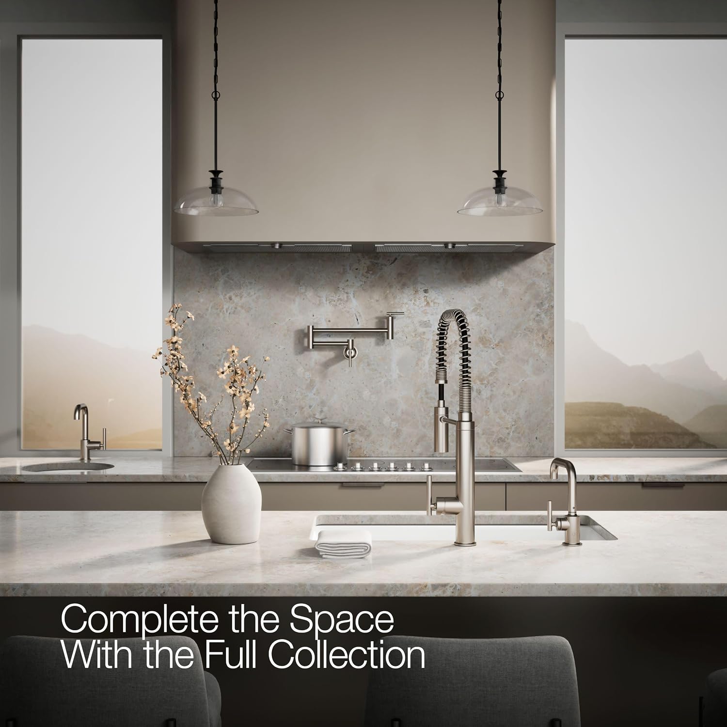 Kohler K-24077-VS Purist Beverage Faucet, Vibrant Stainless