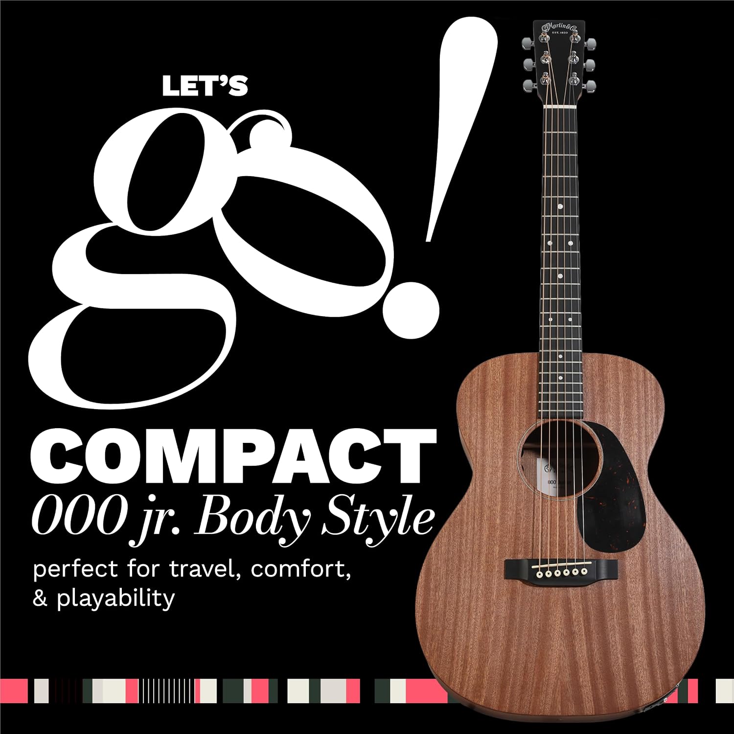 MARTIN 000Jr-10E Sapele Special Acoustic Guitar Bundle (Guitar Only)