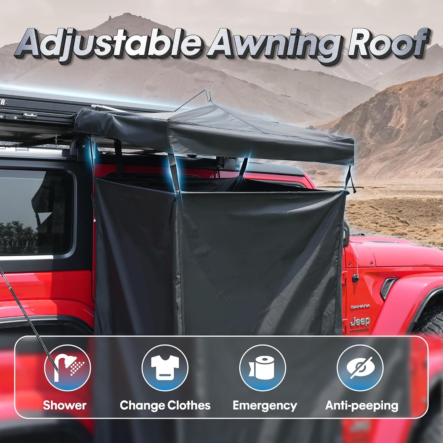 WildFinder Rooftop Tent Hard Shell Roof Top Tent Hardshell Suitable for Jeep SUV Truck Van,Camping Car Roof for 2-3 Person