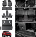 Floor Mats for 2017-2023 GMC Acadia 6 Passenger Captain Chairs All Weather Cargo Mat with Backrest Mat for 2023 GMC Acadia Denali Accessories
