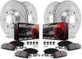 PowerStop Front and Rear Brake Kit for Subaru Forester 2014-18 - Drilled and Slotted Disc Rotors with Carbon-Fiber Ceramic Brake Pads Replacement, K6931