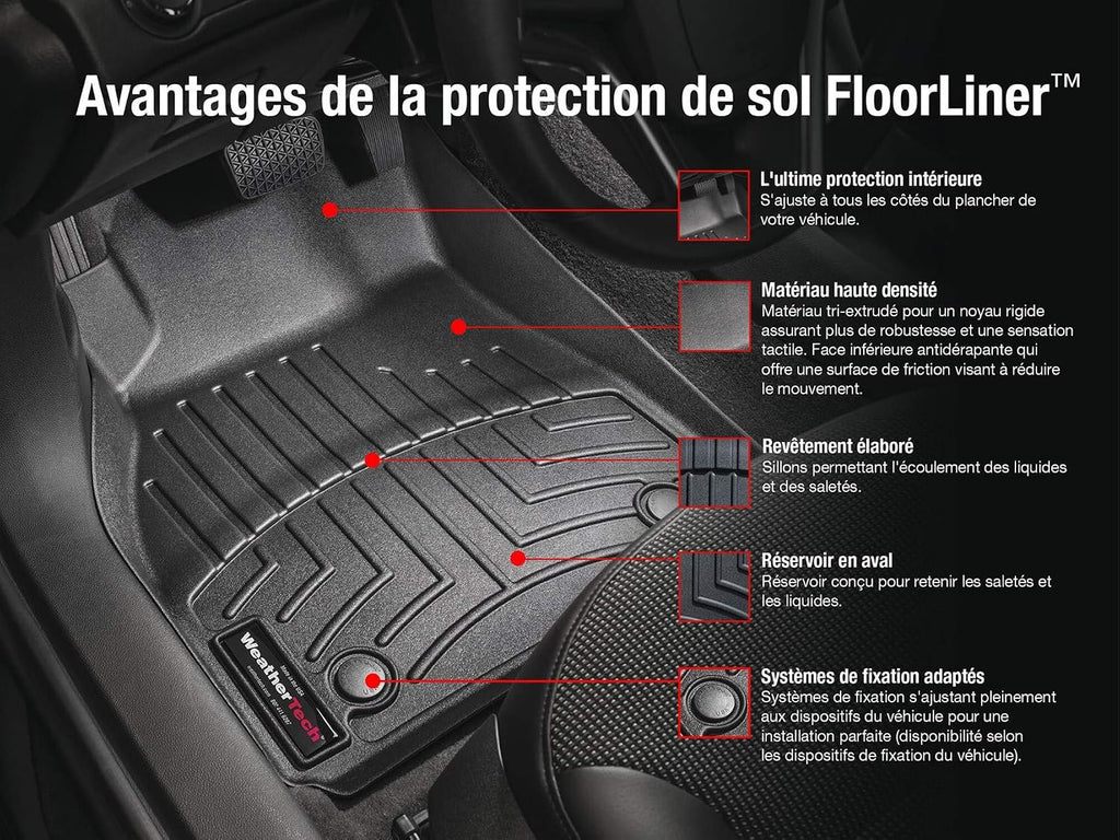 WeatherTech Custom Fit FloorLiners for Jeep Commander, Grand Cherokee, 1st & 2nd Row (45013-1-2), Tan