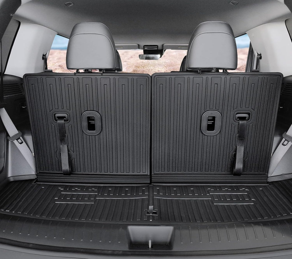 Floor Mats for Hyundai Santa Fe 2024-2026, All Weather Floor Mats Trunk Cargo Liner with Backrest Protectors Accessories, Full Coverage Set (Fit 6/7 Seats)