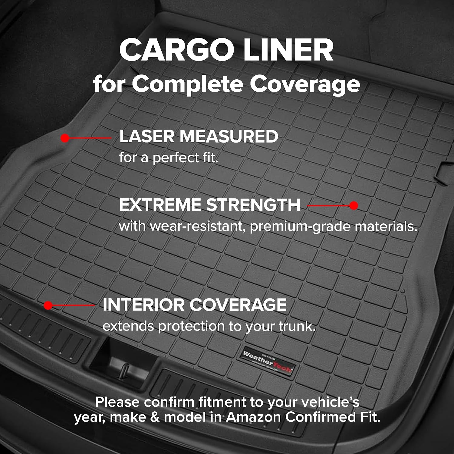 WeatherTech Cargo Trunk Liner for Nissan Pathfinder, Behind 3rd Row (431482), Cocoa