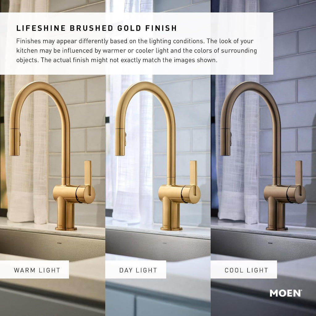 Moen UTS23210BG Weymouth M-CORE 2-Series 1-Handle Shower Trim Kit, Valve Required, Brushed Gold