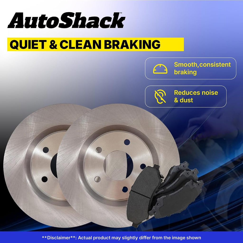 AutoShack Front & Rear Brake Rotors & Premium Pads for Ford, Mustang 2005-2010, RWD V6 4.0L