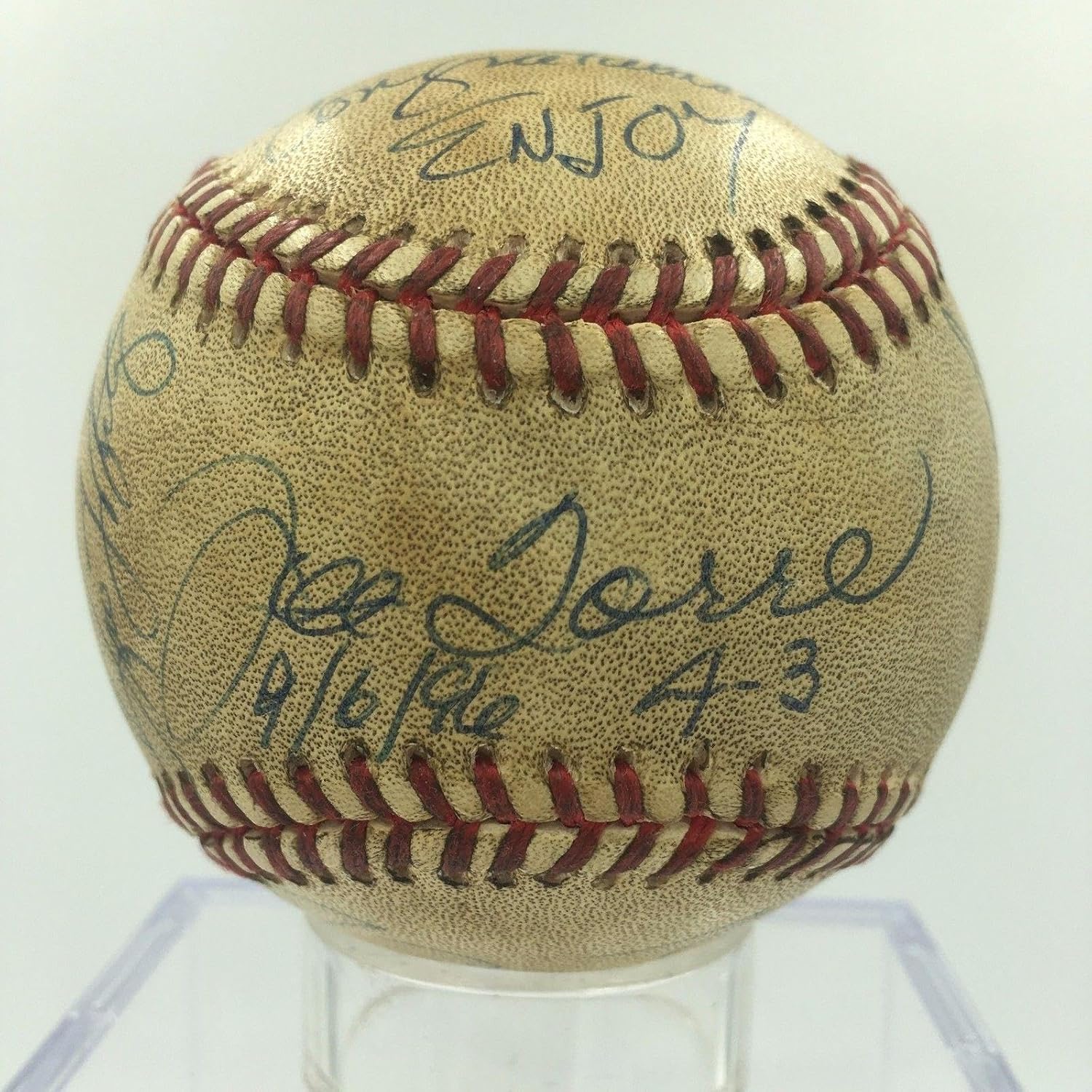 1996 NY Yankees Team Signed Game Used Baseball Derek Jeter Mariano Rivera JSA - MLB Autographed Game Used Baseballs