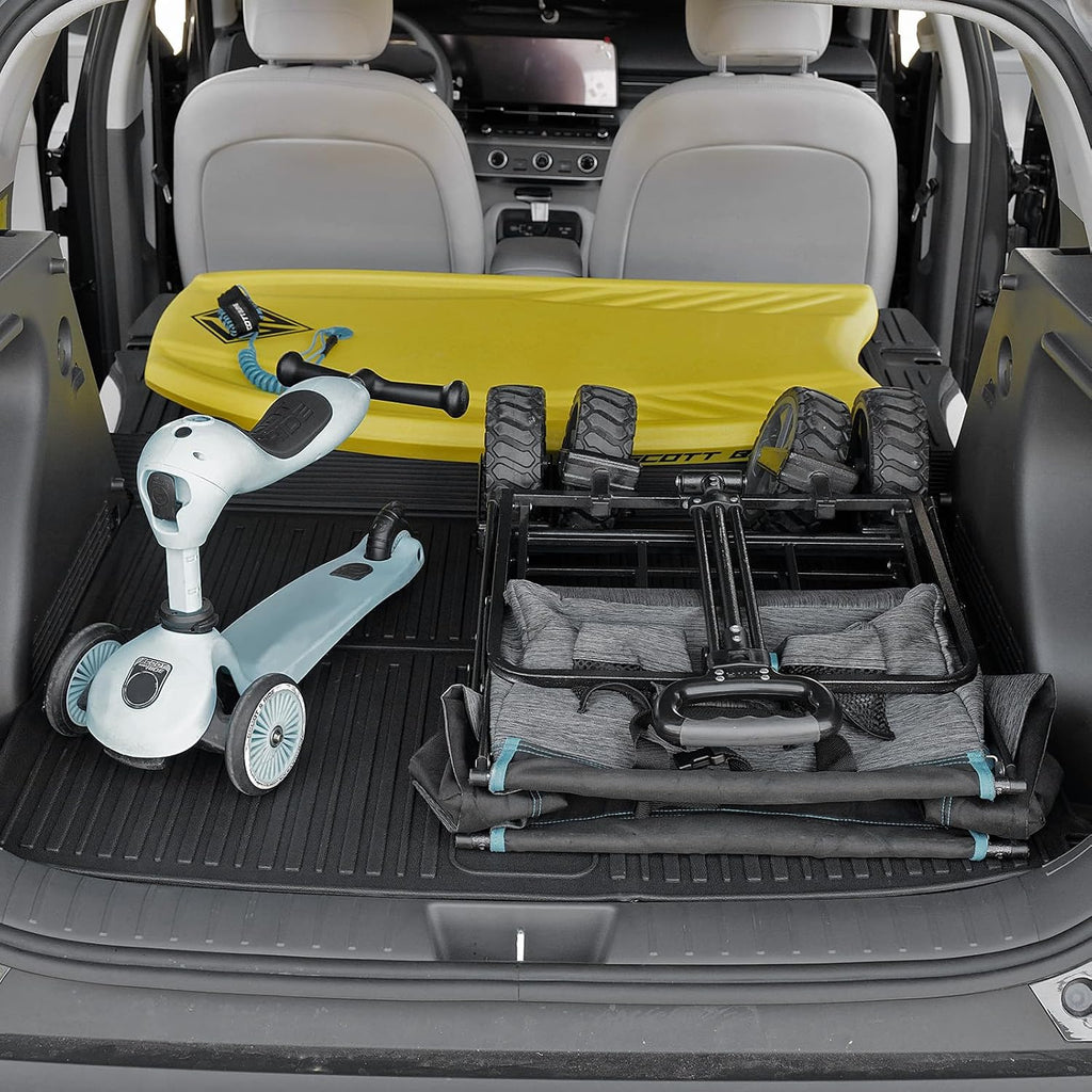 Floor Mats for Hyundai Kona Gas 2024-2026, All Weather Floor Mats Trunk Cargo Liner with Backrest Protectors and Door Sill Guards Accessories, Full Coverage Set