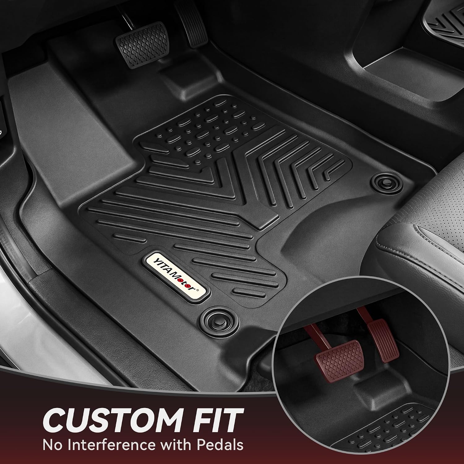 YITAMOTOR Floor Liner and Cargo Mats Fit for Honda Odyssey 2018-2026 Mini Passenger Van, All Weather TPE Car Floor Liners,Durable Anti-Slip Accessories, 1st & 2nd & 3rd Row & Cargo Liner, Black