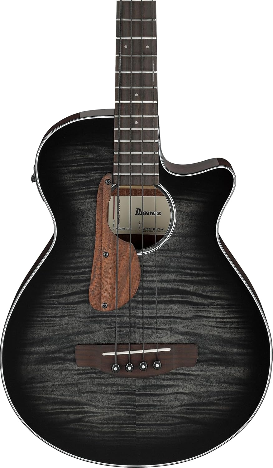 Ibanez AEGB25E Acoustic-electric Bass Guitar - Transparent Black Burst High Gloss